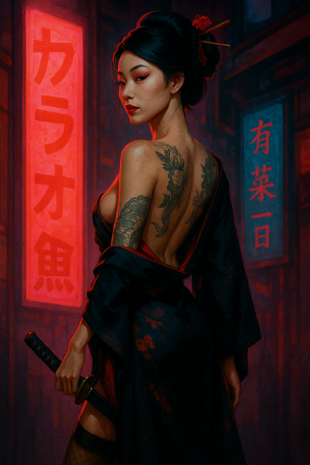 Rouge sur noir